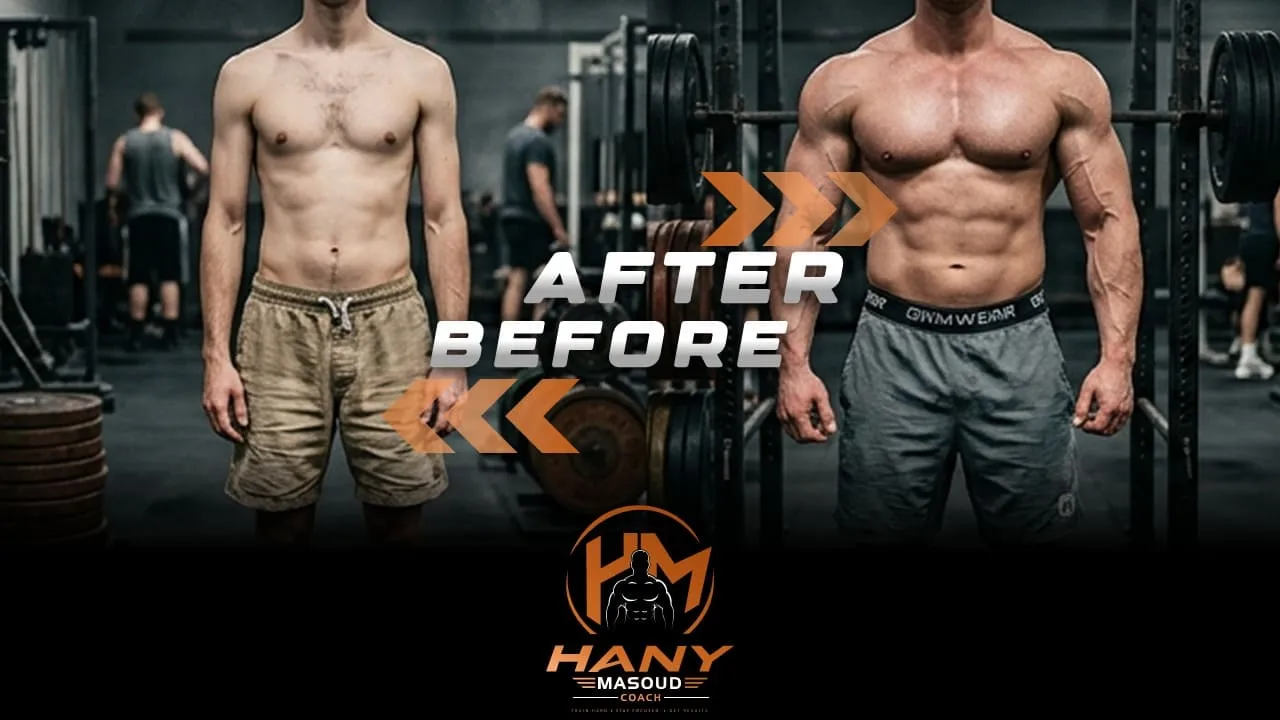 Client body transformation result after HanyFit online coaching